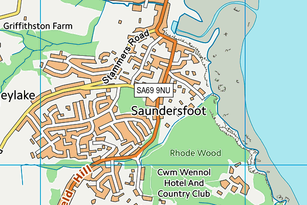 SA69 9NU map - OS VectorMap District (Ordnance Survey) SA69 9NU map - OS VectorMap District (Ordnance Survey)