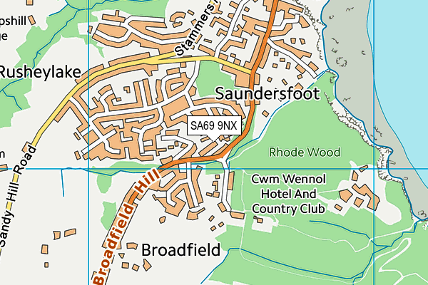 SA69 9NX map - OS VectorMap District (Ordnance Survey) SA69 9NX map - OS VectorMap District (Ordnance Survey)