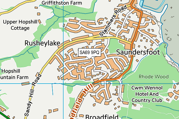 SA69 9PQ map - OS VectorMap District (Ordnance Survey) SA69 9PQ map - OS VectorMap District (Ordnance Survey)