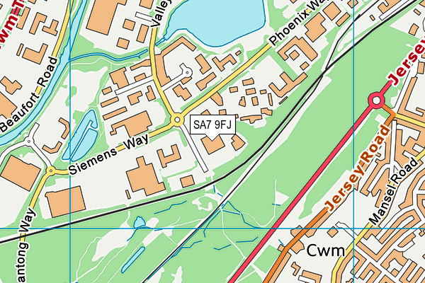 SA7 9FJ map - OS VectorMap District (Ordnance Survey) SA7 9FJ map - OS VectorMap District (Ordnance Survey)