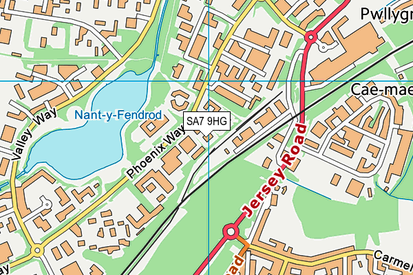 SA7 9HG map - OS VectorMap District (Ordnance Survey) SA7 9HG map - OS VectorMap District (Ordnance Survey)