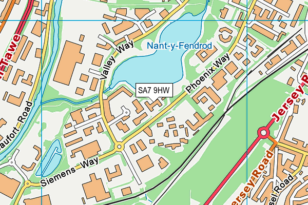 SA7 9HW map - OS VectorMap District (Ordnance Survey) SA7 9HW map - OS VectorMap District (Ordnance Survey)