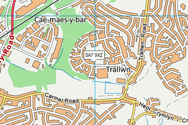SA7 9XZ map - OS VectorMap District (Ordnance Survey) SA7 9XZ map - OS VectorMap District (Ordnance Survey)