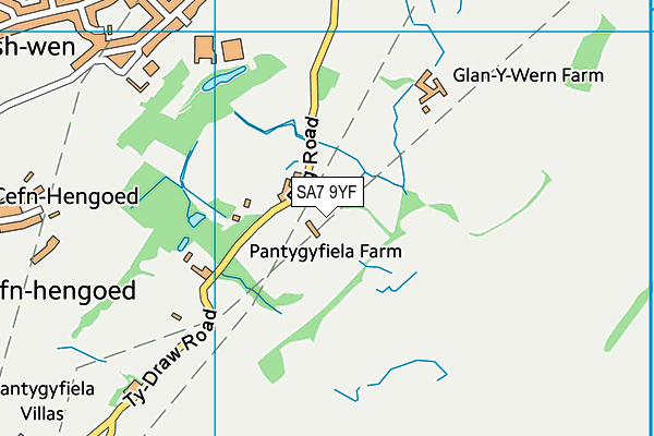 SA7 9YF map - OS VectorMap District (Ordnance Survey) SA7 9YF map - OS VectorMap District (Ordnance Survey)