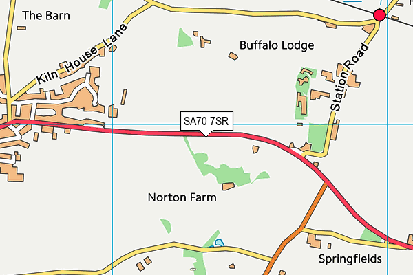 SA70 7SR map - OS VectorMap District (Ordnance Survey) SA70 7SR map - OS VectorMap District (Ordnance Survey)