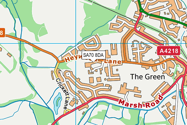 SA70 8DA map - OS VectorMap District (Ordnance Survey) SA70 8DA map - OS VectorMap District (Ordnance Survey)
