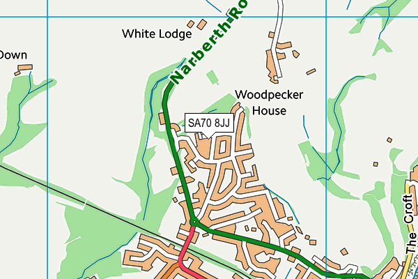 SA70 8JJ map - OS VectorMap District (Ordnance Survey)