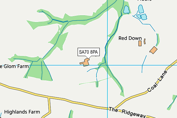SA70 8PA map - OS VectorMap District (Ordnance Survey) SA70 8PA map - OS VectorMap District (Ordnance Survey)