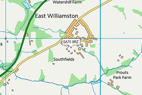 SA70 8RZ map - OS VectorMap District (Ordnance Survey)