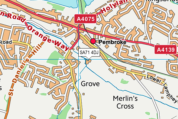 SA71 4DJ map - OS VectorMap District (Ordnance Survey)