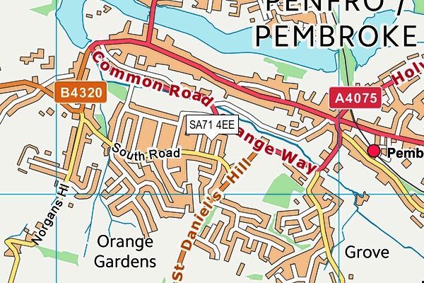 SA71 4EE map - OS VectorMap District (Ordnance Survey) SA71 4EE map - OS VectorMap District (Ordnance Survey)