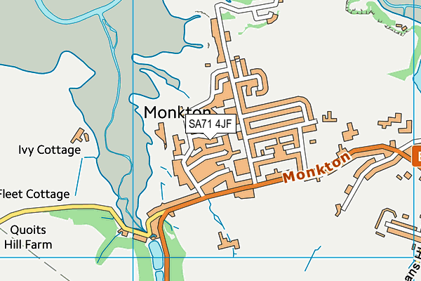 SA71 4JF map - OS VectorMap District (Ordnance Survey) SA71 4JF map - OS VectorMap District (Ordnance Survey)
