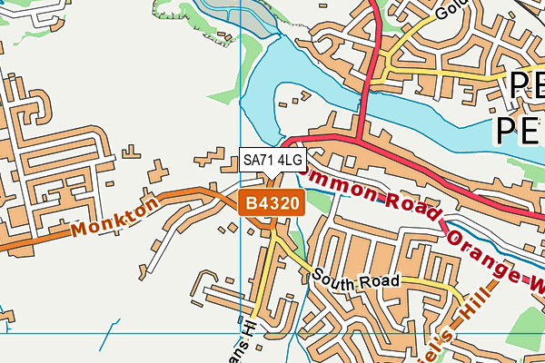 SA71 4LG map - OS VectorMap District (Ordnance Survey) SA71 4LG map - OS VectorMap District (Ordnance Survey)