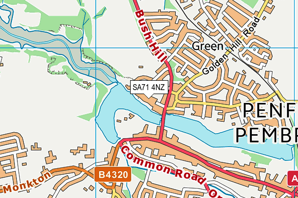 SA71 4NZ map - OS VectorMap District (Ordnance Survey) SA71 4NZ map - OS VectorMap District (Ordnance Survey)
