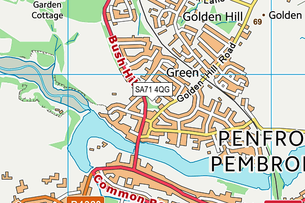 SA71 4QG map - OS VectorMap District (Ordnance Survey)