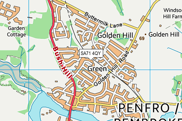 SA71 4QY map - OS VectorMap District (Ordnance Survey) SA71 4QY map - OS VectorMap District (Ordnance Survey)