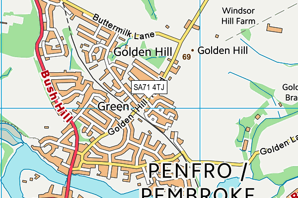 SA71 4TJ map - OS VectorMap District (Ordnance Survey) SA71 4TJ map - OS VectorMap District (Ordnance Survey)