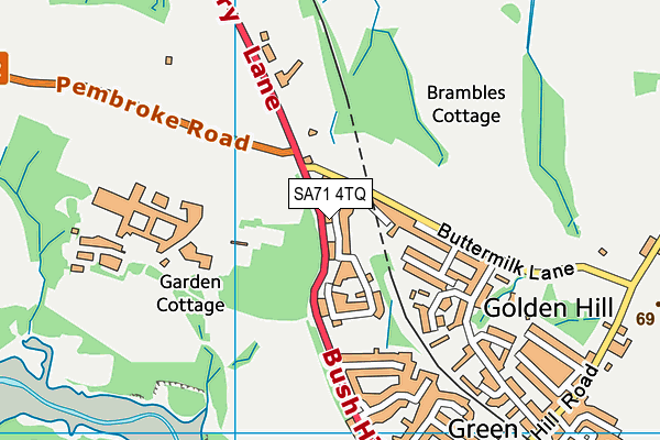 SA71 4TQ map - OS VectorMap District (Ordnance Survey)