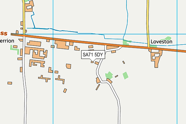 SA71 5DY map - OS VectorMap District (Ordnance Survey) SA71 5DY map - OS VectorMap District (Ordnance Survey)