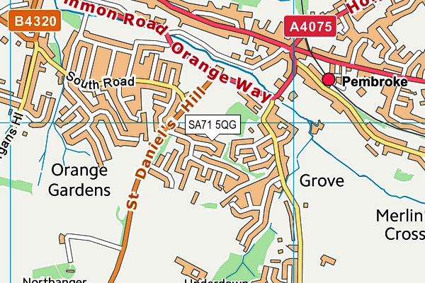 SA71 5QG map - OS VectorMap District (Ordnance Survey)