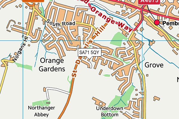 SA71 5QY map - OS VectorMap District (Ordnance Survey) SA71 5QY map - OS VectorMap District (Ordnance Survey)