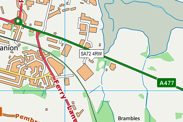 SA72 4RW map - OS VectorMap District (Ordnance Survey)