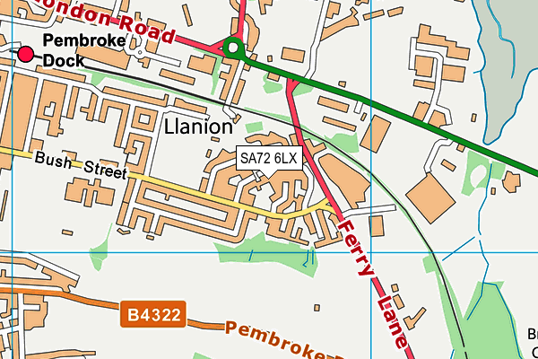 SA72 6LX map - OS VectorMap District (Ordnance Survey) SA72 6LX map - OS VectorMap District (Ordnance Survey)