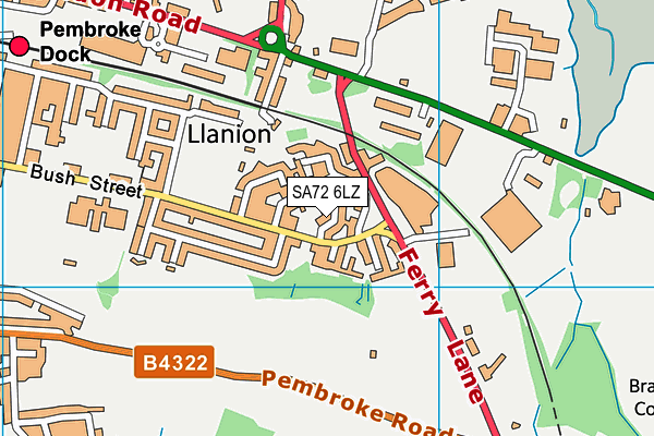 SA72 6LZ map - OS VectorMap District (Ordnance Survey) SA72 6LZ map - OS VectorMap District (Ordnance Survey)