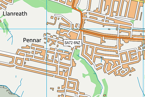SA72 6NZ map - OS VectorMap District (Ordnance Survey) SA72 6NZ map - OS VectorMap District (Ordnance Survey)