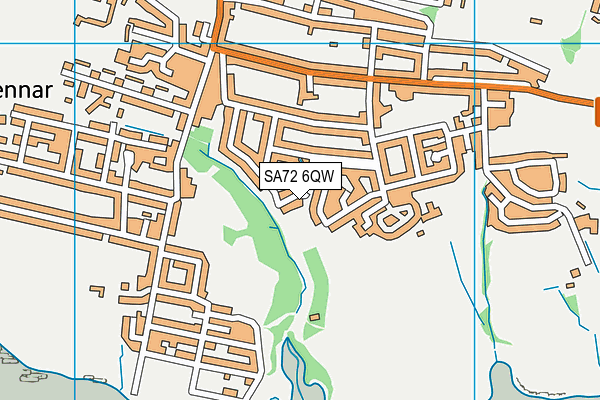 SA72 6QW map - OS VectorMap District (Ordnance Survey) SA72 6QW map - OS VectorMap District (Ordnance Survey)