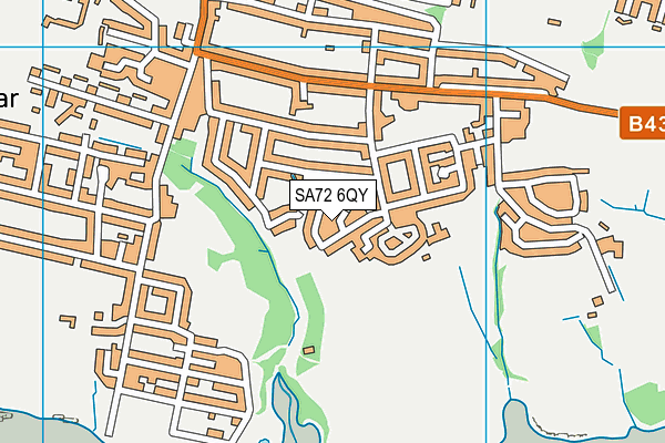 SA72 6QY map - OS VectorMap District (Ordnance Survey) SA72 6QY map - OS VectorMap District (Ordnance Survey)