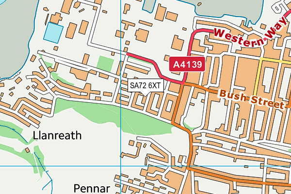 SA72 6XT map - OS VectorMap District (Ordnance Survey) SA72 6XT map - OS VectorMap District (Ordnance Survey)