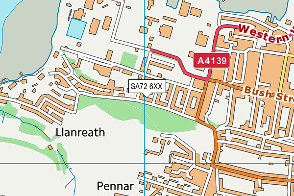 SA72 6XX map - OS VectorMap District (Ordnance Survey) SA72 6XX map - OS VectorMap District (Ordnance Survey)