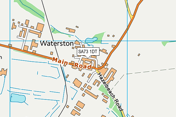 SA73 1DT map - OS VectorMap District (Ordnance Survey) SA73 1DT map - OS VectorMap District (Ordnance Survey)