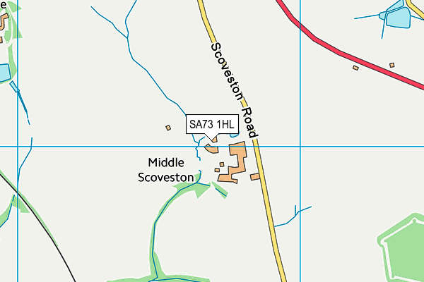 SA73 1HL map - OS VectorMap District (Ordnance Survey) SA73 1HL map - OS VectorMap District (Ordnance Survey)