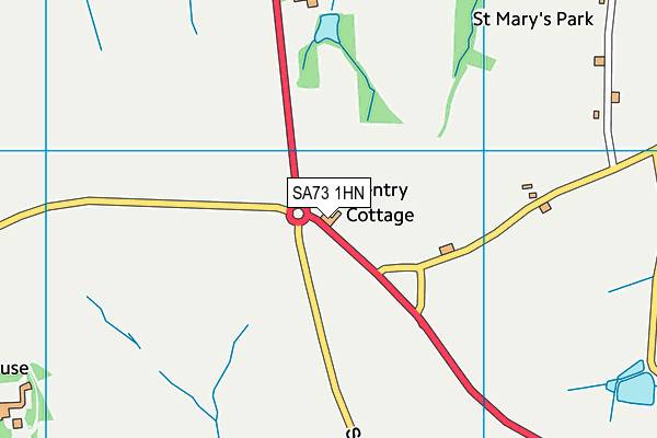 SA73 1HN map - OS VectorMap District (Ordnance Survey)