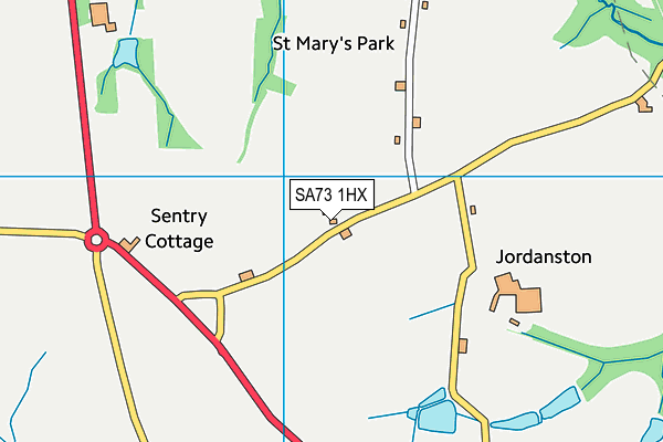 SA73 1HX map - OS VectorMap District (Ordnance Survey) SA73 1HX map - OS VectorMap District (Ordnance Survey)