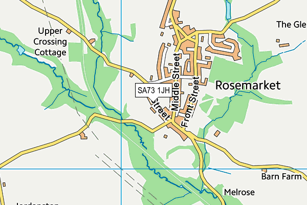 SA73 1JH map - OS VectorMap District (Ordnance Survey) SA73 1JH map - OS VectorMap District (Ordnance Survey)