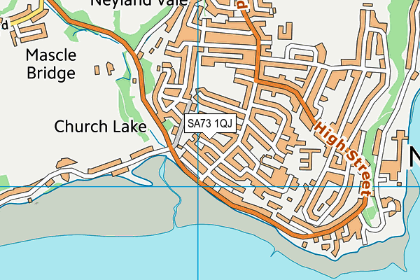 SA73 1QJ map - OS VectorMap District (Ordnance Survey) SA73 1QJ map - OS VectorMap District (Ordnance Survey)