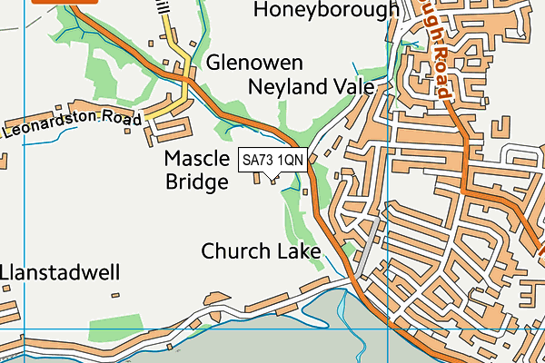 SA73 1QN map - OS VectorMap District (Ordnance Survey) SA73 1QN map - OS VectorMap District (Ordnance Survey)