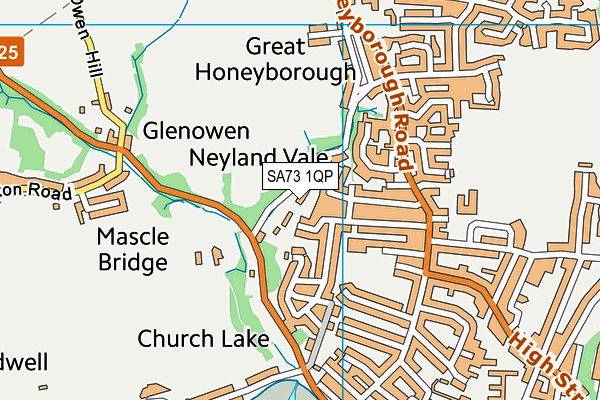 SA73 1QP map - OS VectorMap District (Ordnance Survey) SA73 1QP map - OS VectorMap District (Ordnance Survey)
