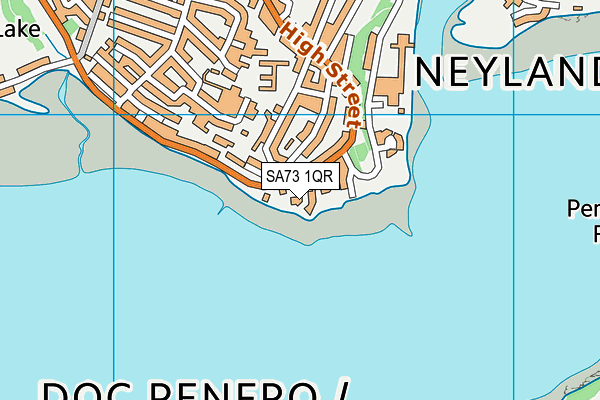 SA73 1QR map - OS VectorMap District (Ordnance Survey) SA73 1QR map - OS VectorMap District (Ordnance Survey)