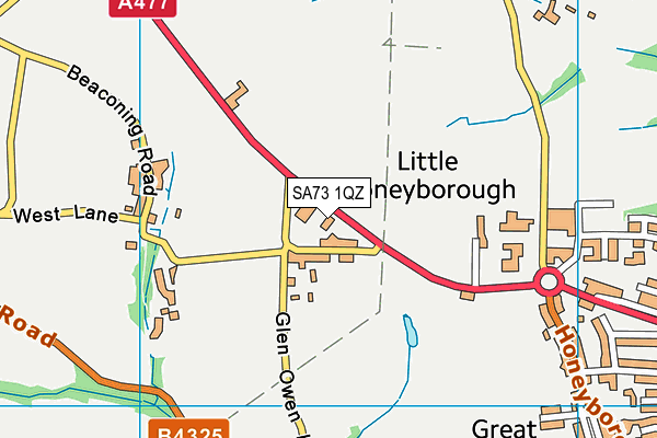 SA73 1QZ map - OS VectorMap District (Ordnance Survey) SA73 1QZ map - OS VectorMap District (Ordnance Survey)
