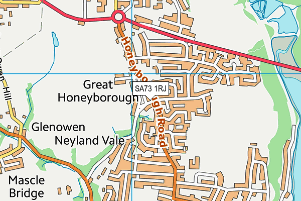 SA73 1RJ map - OS VectorMap District (Ordnance Survey) SA73 1RJ map - OS VectorMap District (Ordnance Survey)
