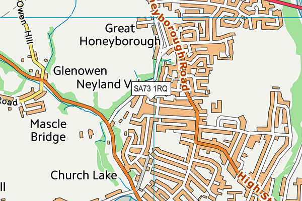 SA73 1RQ map - OS VectorMap District (Ordnance Survey) SA73 1RQ map - OS VectorMap District (Ordnance Survey)