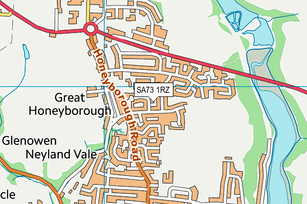 SA73 1RZ map - OS VectorMap District (Ordnance Survey) SA73 1RZ map - OS VectorMap District (Ordnance Survey)