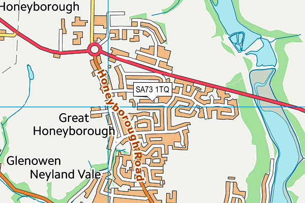 SA73 1TQ map - OS VectorMap District (Ordnance Survey) SA73 1TQ map - OS VectorMap District (Ordnance Survey)