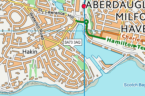 SA73 3AQ map - OS VectorMap District (Ordnance Survey) SA73 3AQ map - OS VectorMap District (Ordnance Survey)