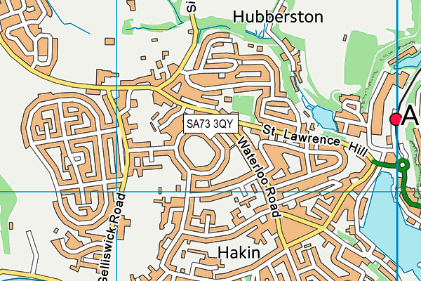SA73 3QY map - OS VectorMap District (Ordnance Survey) SA73 3QY map - OS VectorMap District (Ordnance Survey)