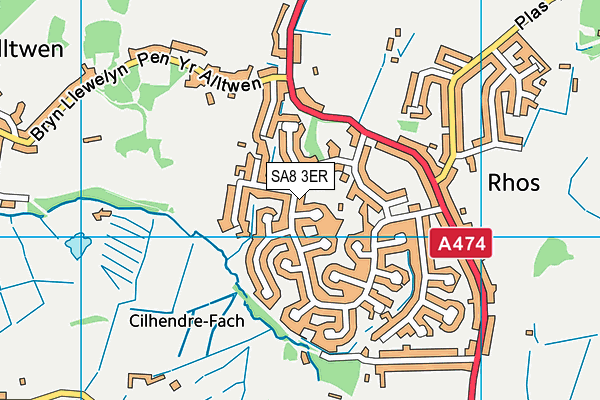 SA8 3ER map - OS VectorMap District (Ordnance Survey) SA8 3ER map - OS VectorMap District (Ordnance Survey)
